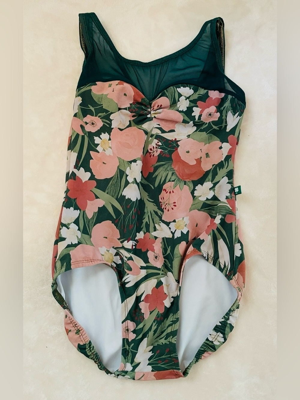 Lucky Leo Floral Leotard Size Small